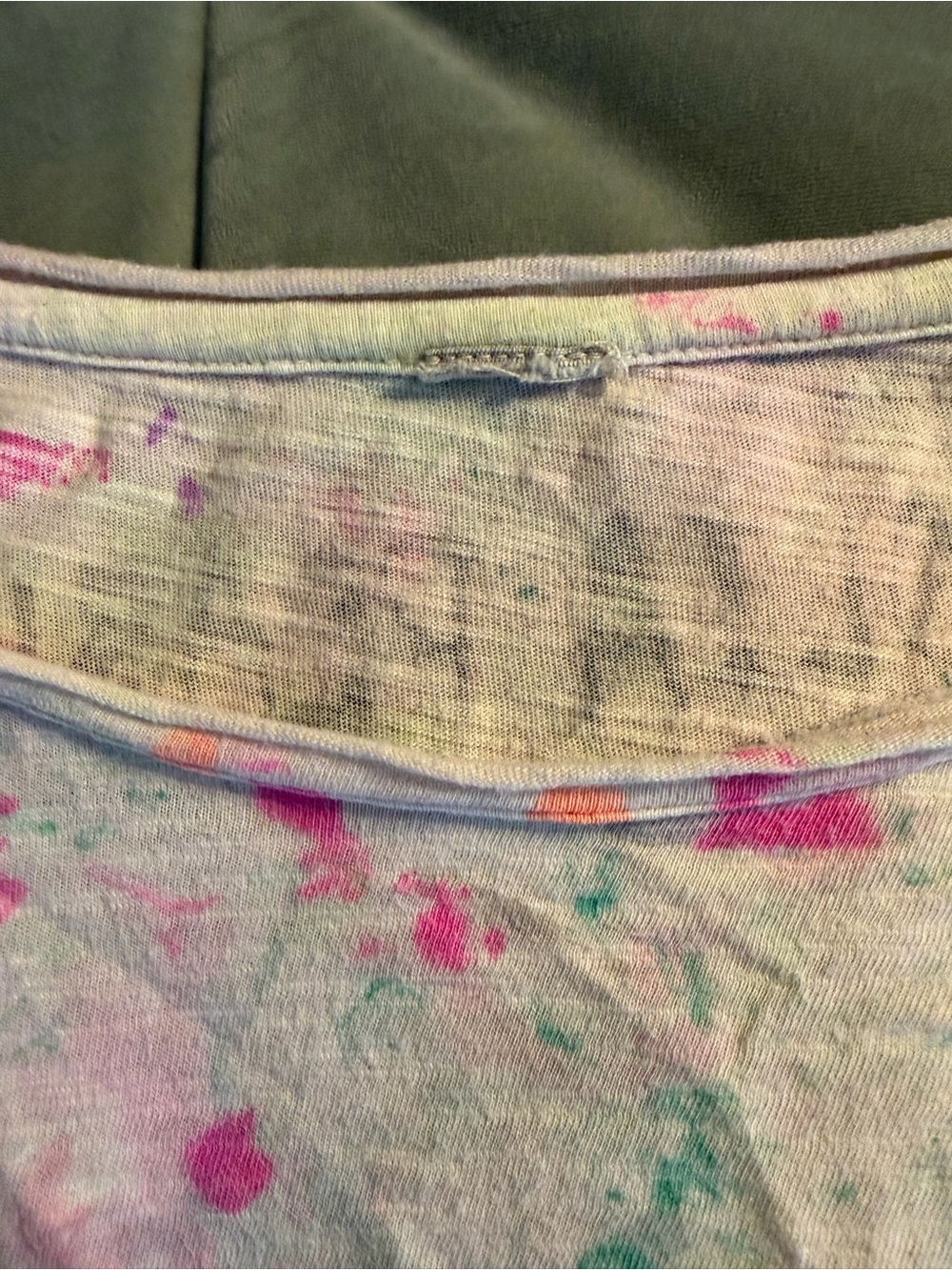 Magnolia Pearl Cream Tee with Pink, Green & Purple Butterfly Print - Picture 5 of 5
